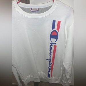 Mens white champion sweater size small